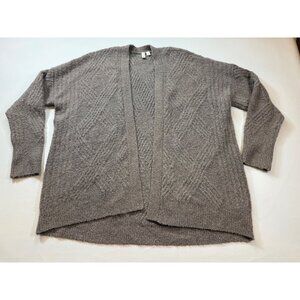 Moth By Anthropologie Open Front Cardigan XL Draped Beige Textured (bin FF214)